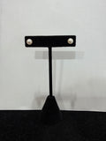 Pearl Stud Earrings 14K Yellow Gold Round White Pearls Pre-Owned