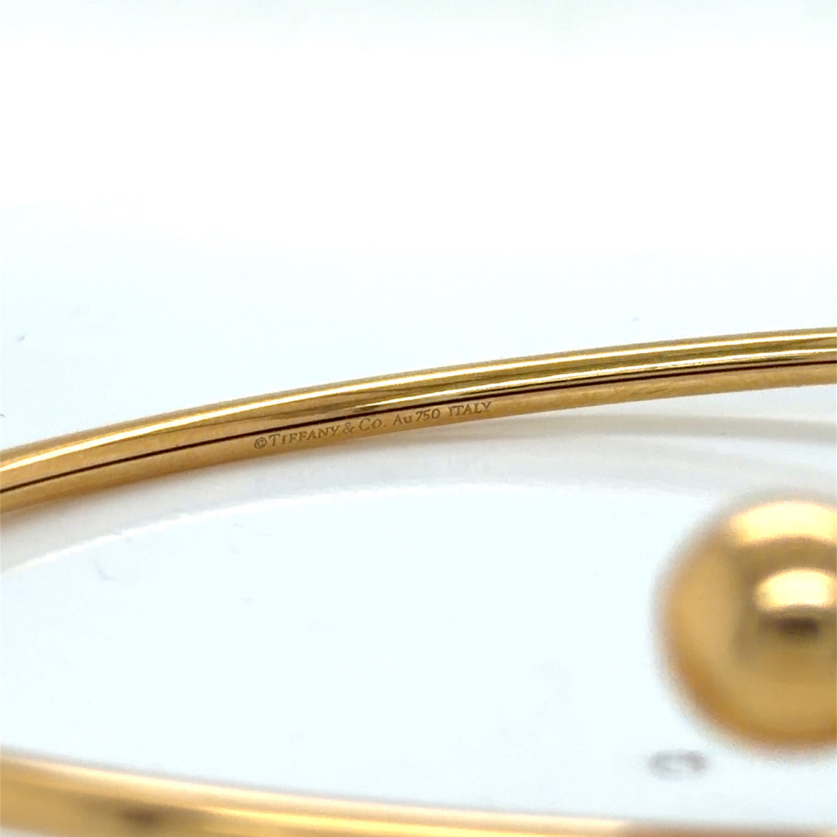Tiffany & Co. HardWear Ball Bypass Bracelet 18k Yellow Gold 6.75" (view 9)