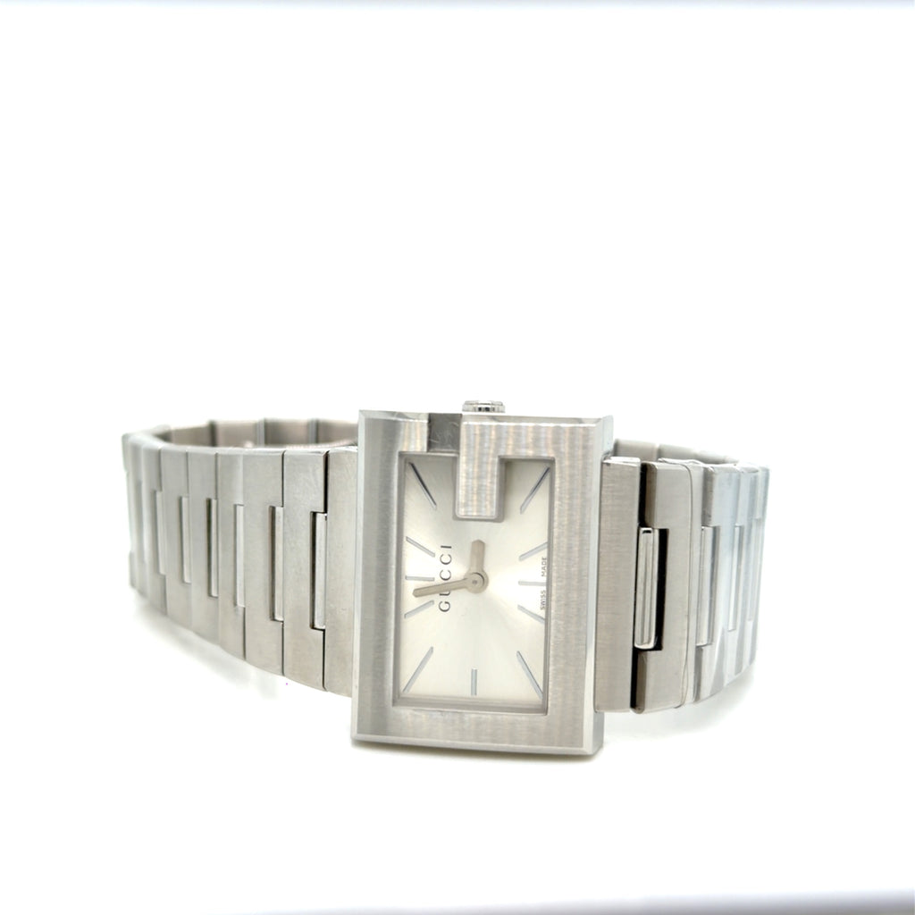 Gucci G-Rectangle 100L Stainless Steel Silver Dial Ladies Watch, Box (view 4)