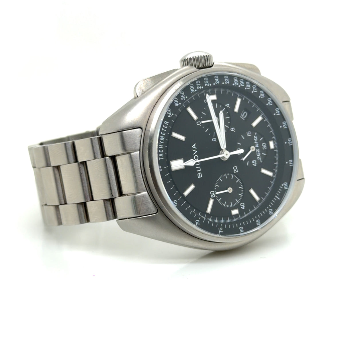 Bulova Lunar Pilot Chronograph 96B258 Stainless Steel 45mm Black Dial (view 3)