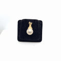 Pearl Pendant 14K Yellow Gold Tahitian Pearl Fluted Cap