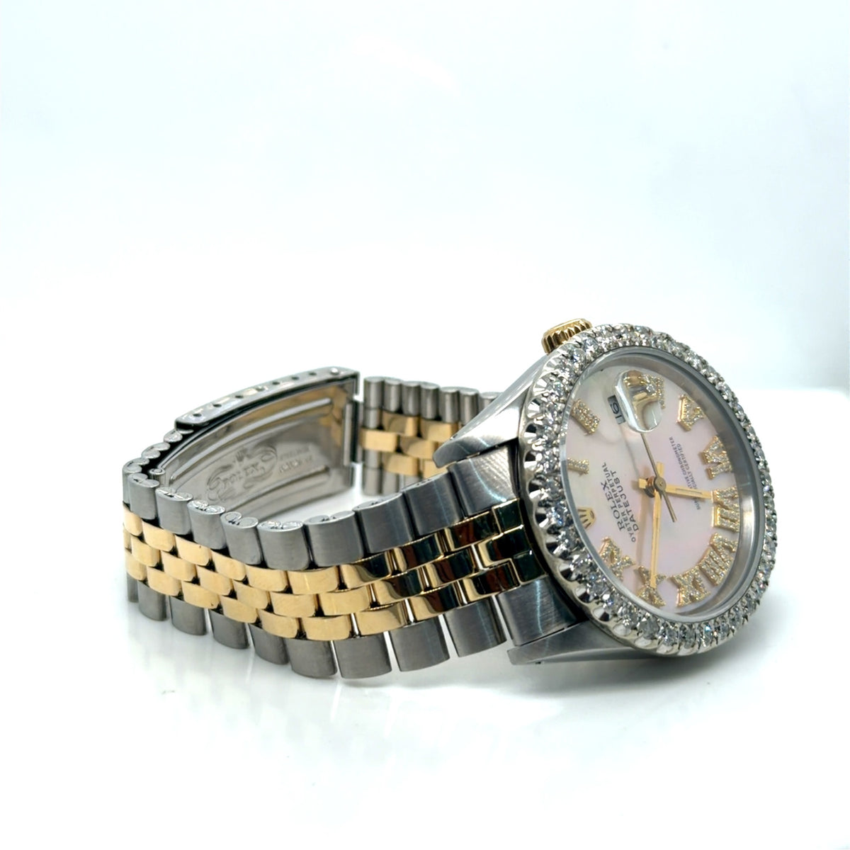 Rolex Datejust 36 Two-Tone Steel 18k Gold MOP Diamond Dial Ref 16233 (view 6)