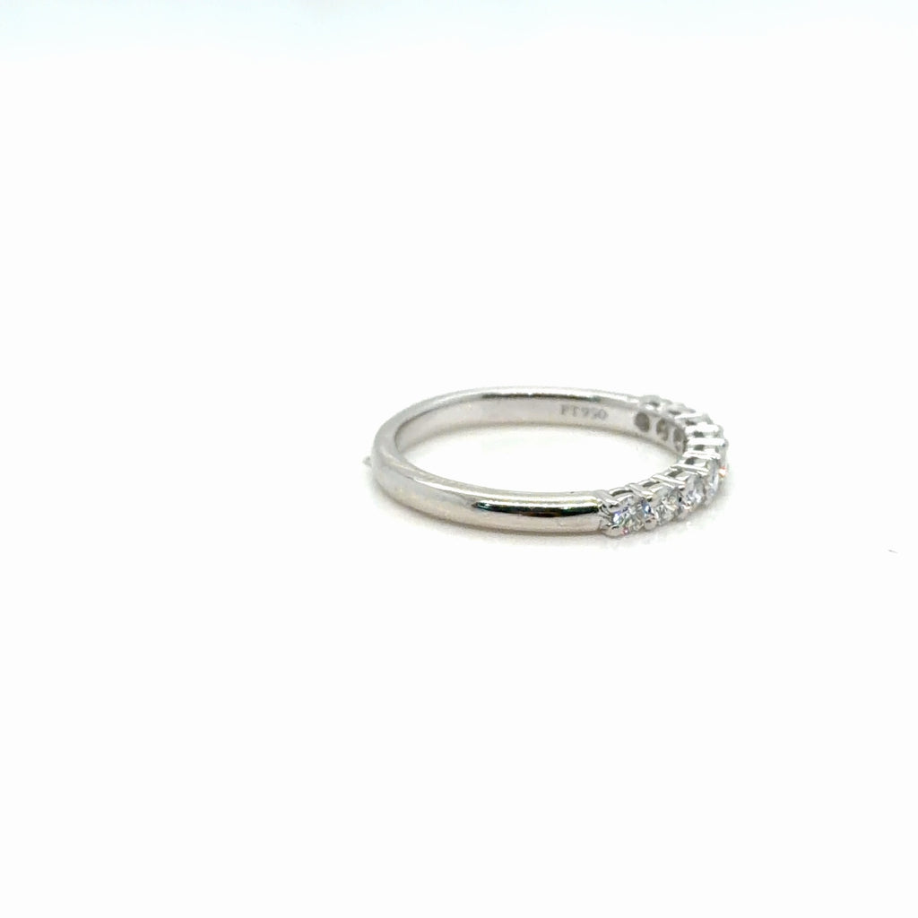 Tiffany & Co. Forever Platinum Diamond Half Band Ring 0.27 ctw Sz 4 (view 4)