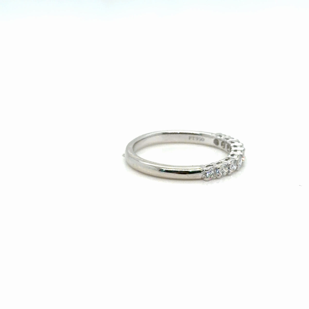 Tiffany & Co. Forever Platinum Diamond Half Band Ring 0.27 ctw Sz 4 (view 4)