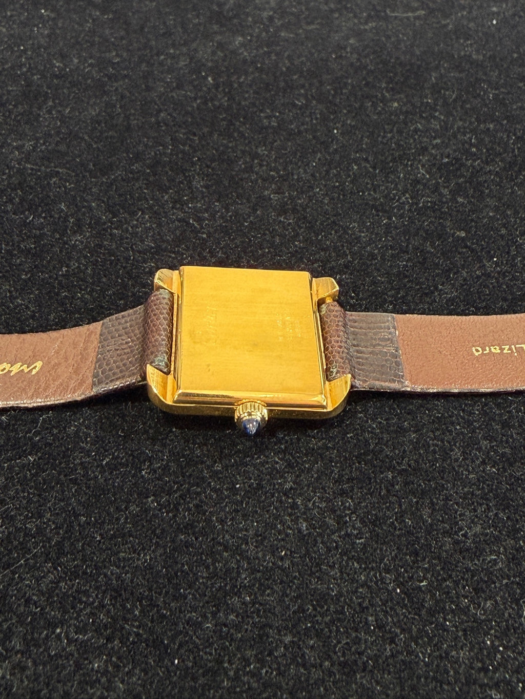 Cartier Tank Must Stepped Pre-Must Watch 18k Gold Plate Ref. 5512117 (view 9)