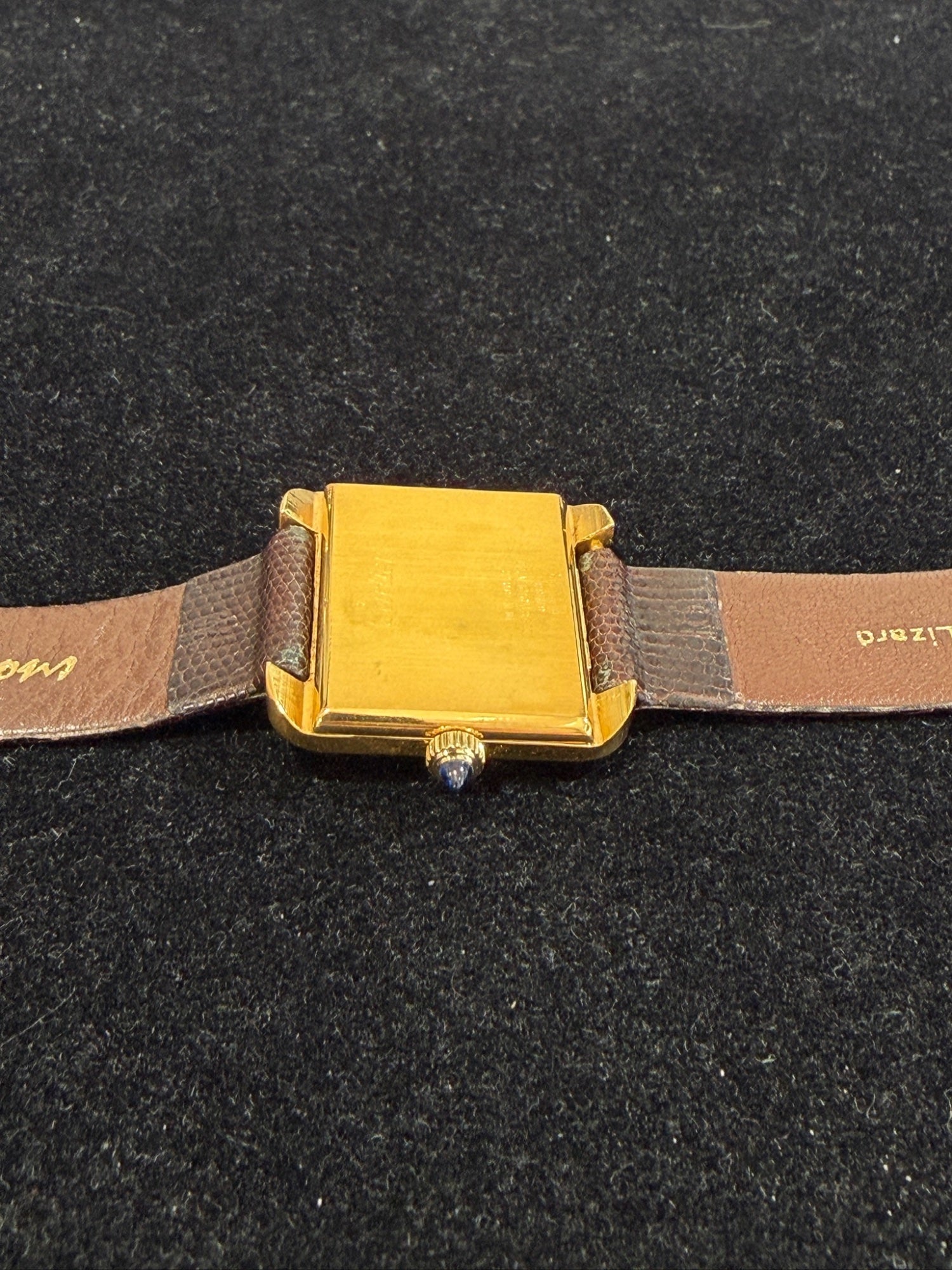 Cartier Tank Must Stepped Pre-Must Watch 18k Gold Plate Ref. 5512117 (view 9)