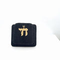 14K Yellow Gold Nugget-Texture Chai Hebrew Symbol Pendant