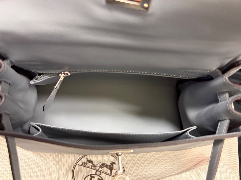 Hermès Kelly 25 Gris Pantin Swift Leather Palladium Hardware Handbag 2026 (view 9)