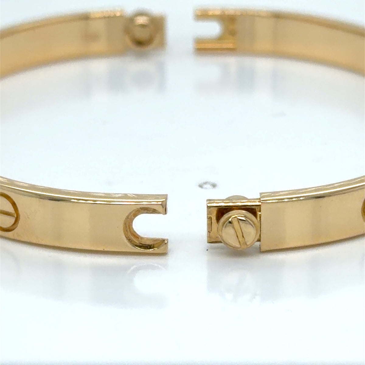 Cartier Love Bracelet 18k Yellow Gold 4 Diamond 0.48 ctw Size 18 (view 8)