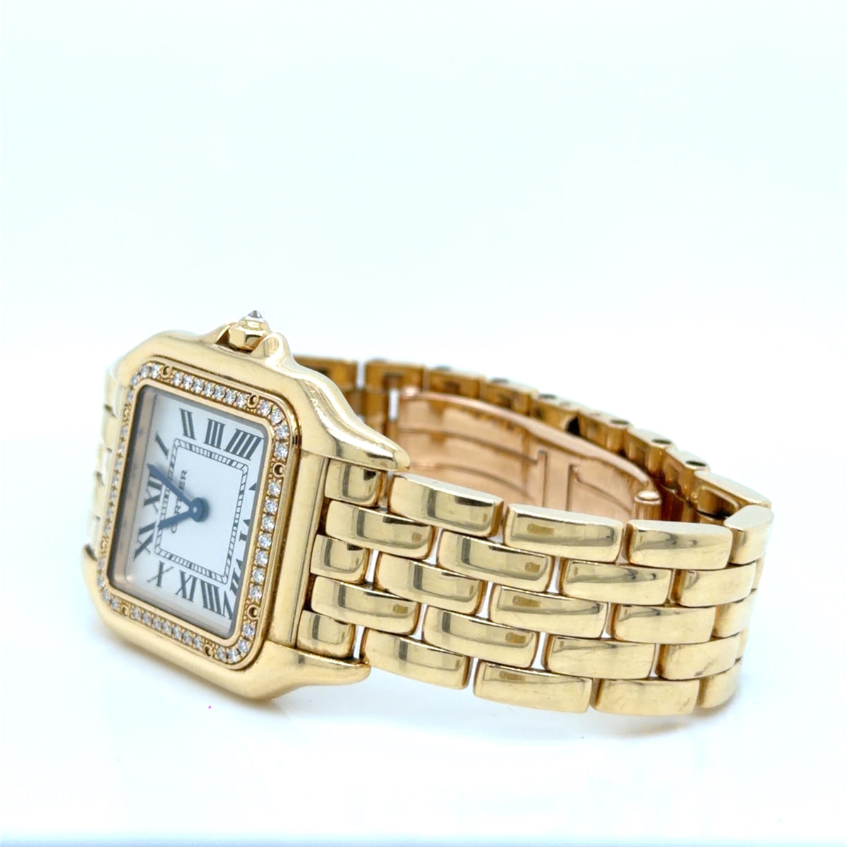 Cartier Panthere 18k Yellow Gold Diamond Bezel Ladies Watch 2021 (view 12)