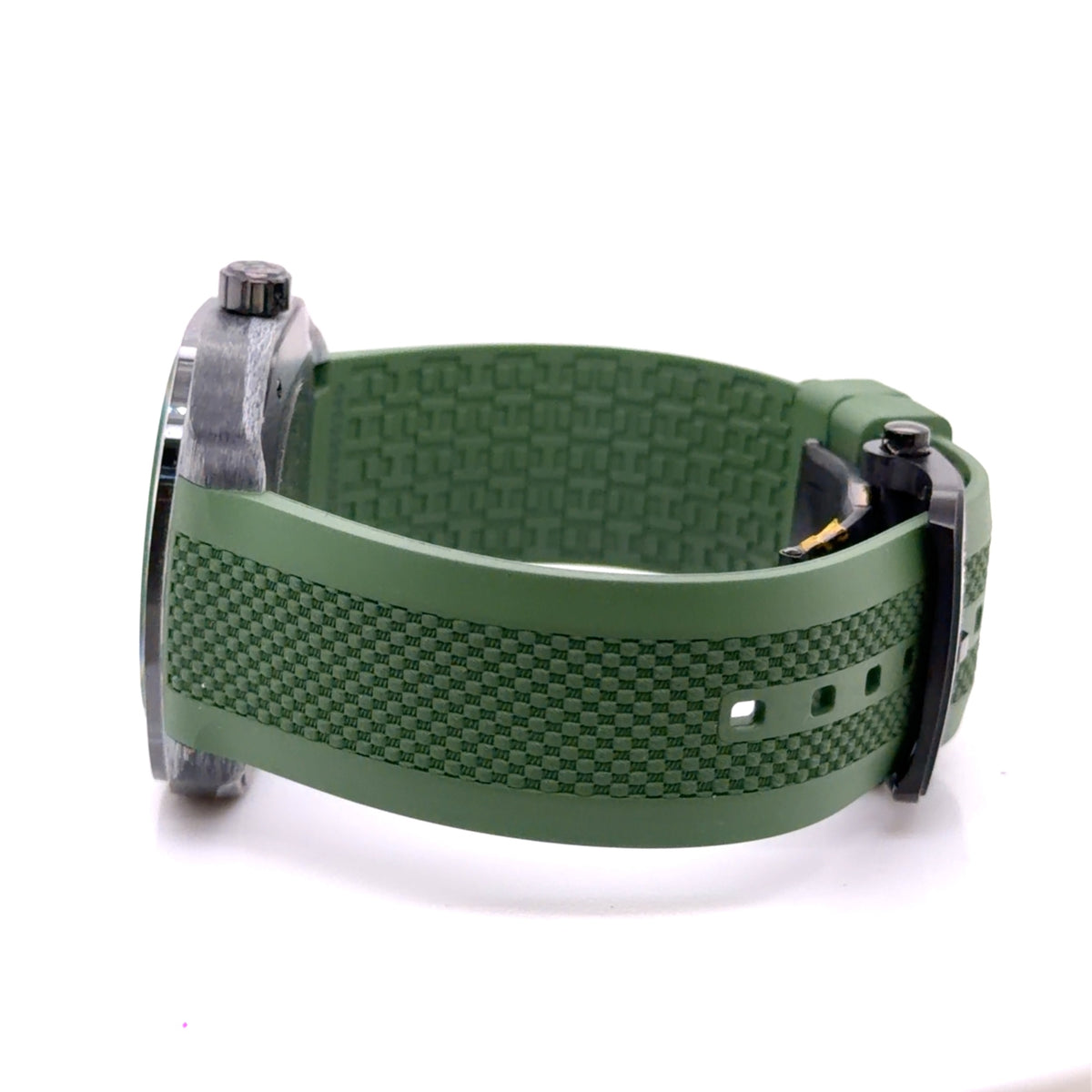 Hermès H08 Watch Steel Green Rubber Strap W402991WW00 39mm Auto (view 8)