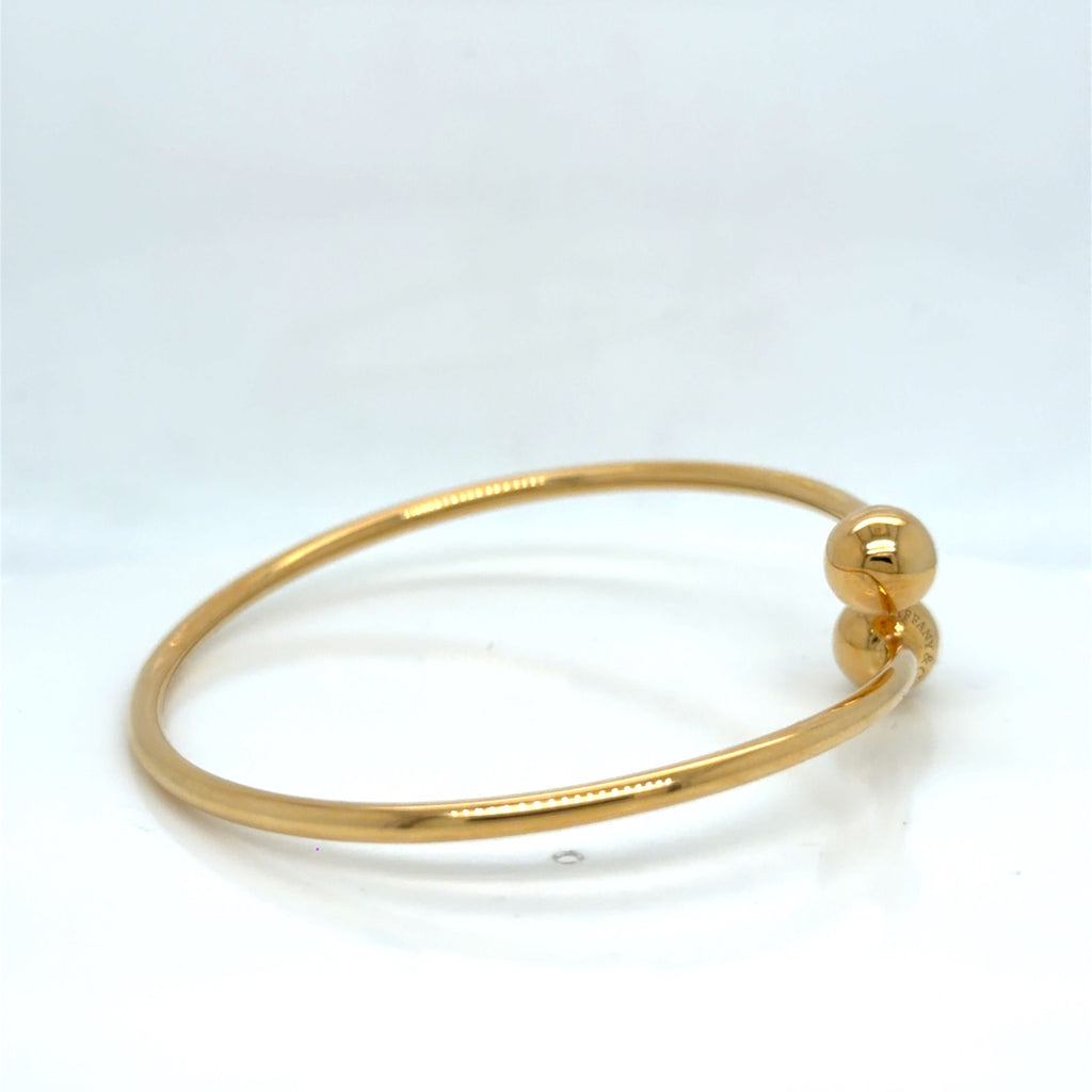 Tiffany & Co. HardWear Ball Bypass Bracelet 18k Yellow Gold 6.75" (view 3)