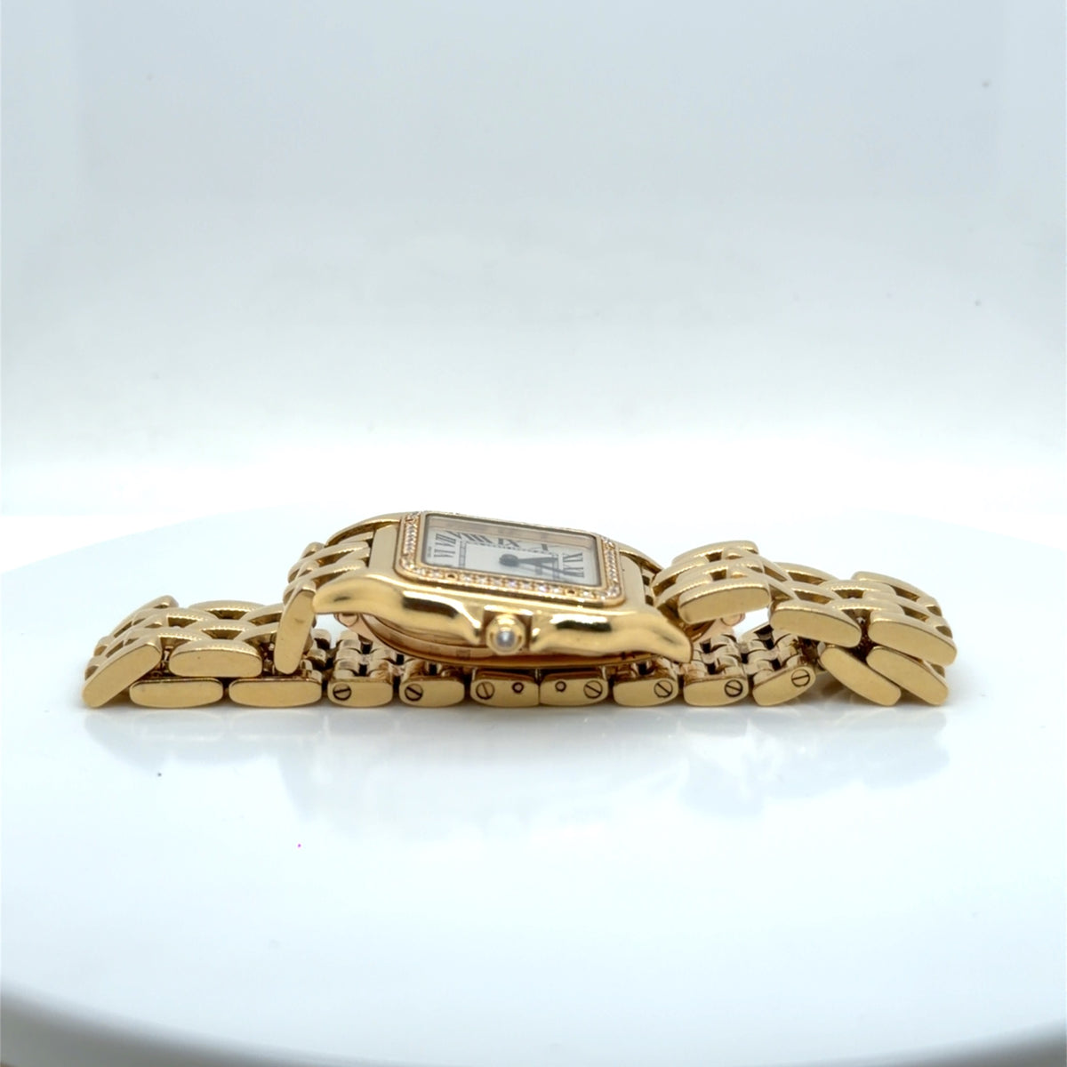 Cartier Panthere 18k Yellow Gold Diamond Bezel Ladies Watch 2021 (view 15)