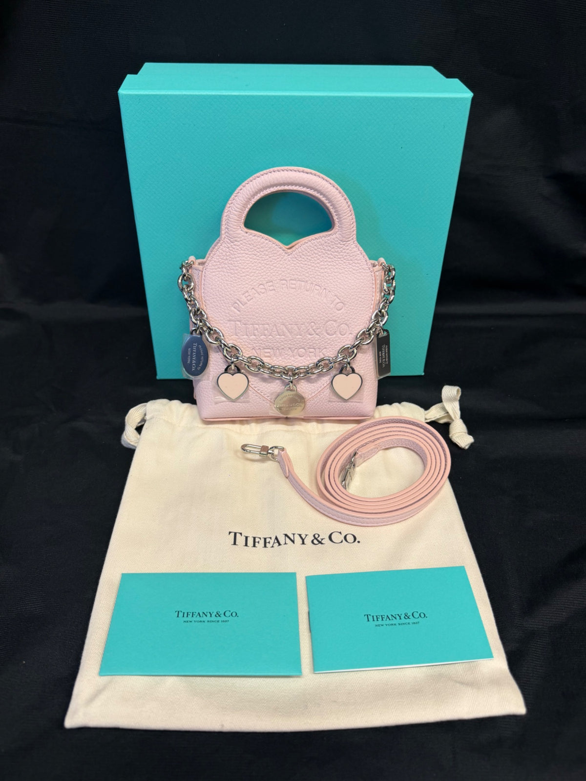 Tiffany & Co. Return to Tiffany Heart Micro Tote Pink Leather Bag