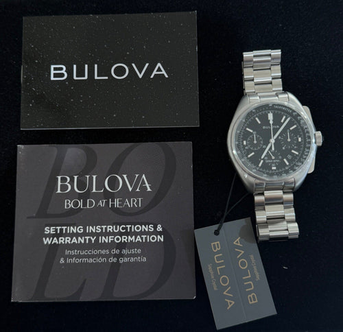 Bulova Lunar Pilot Chronograph 96B258 45mm Stainless Steel Watch