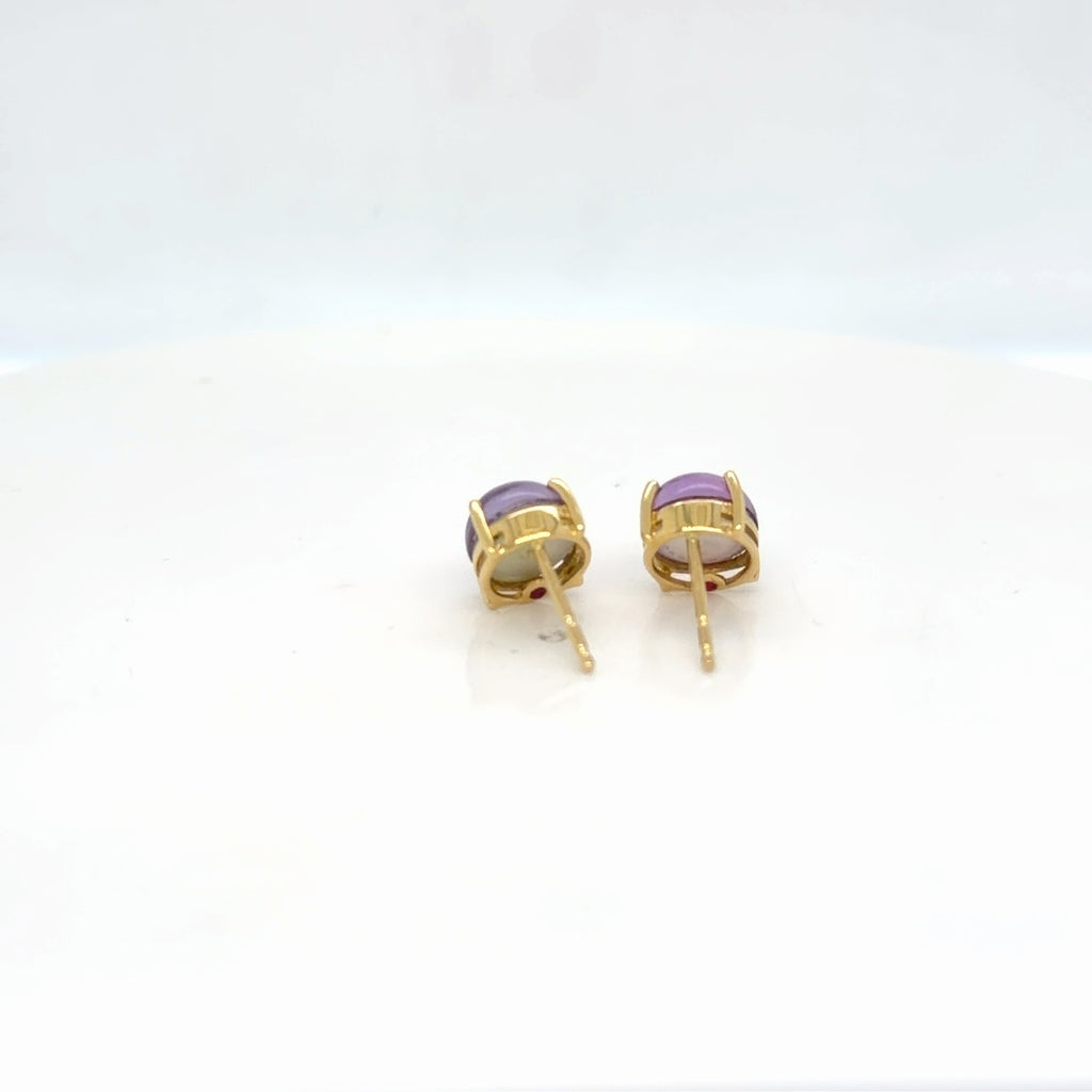 Roberto Coin 18K Yellow Gold Amethyst & Mother of Pearl Stud Earrings (view 3)