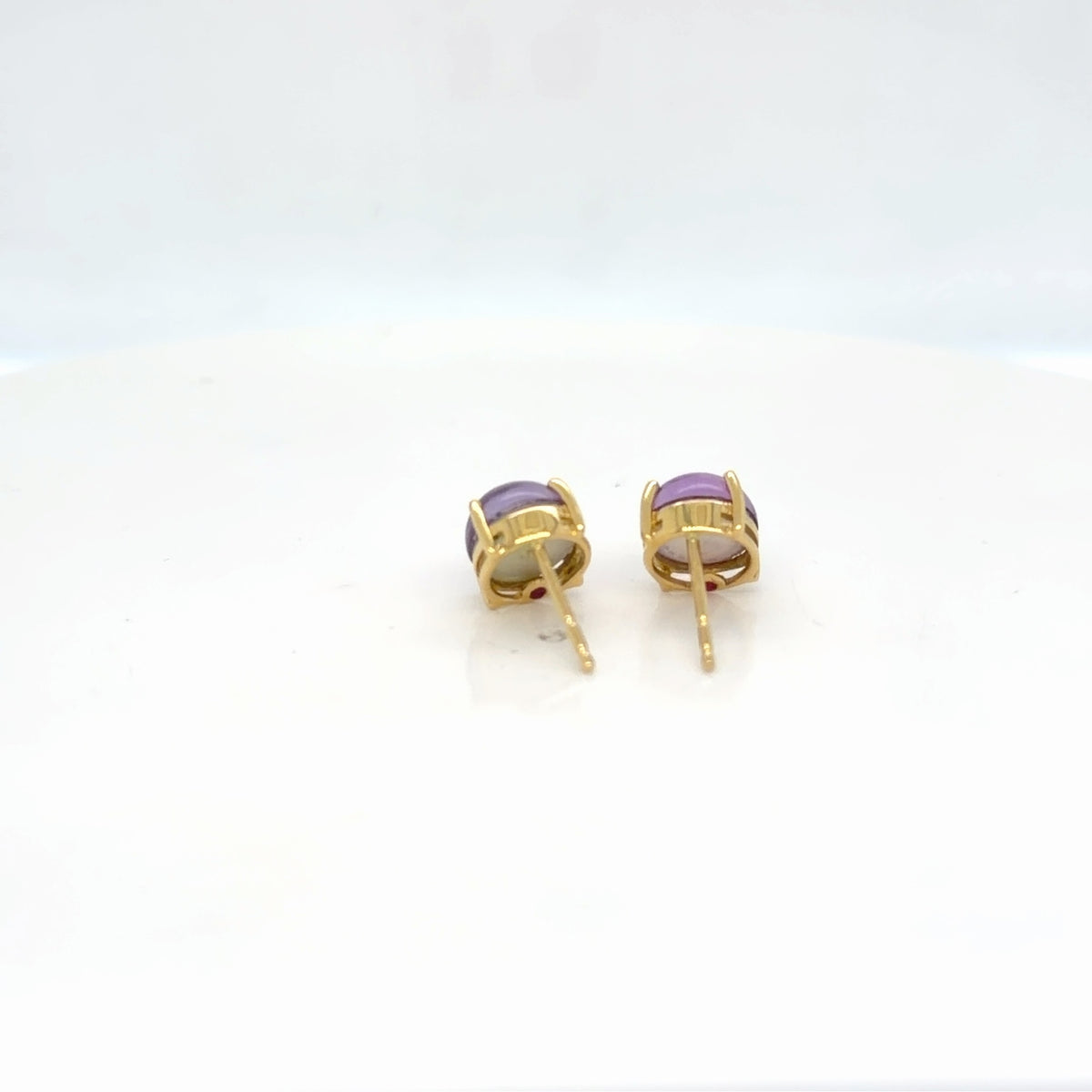 Roberto Coin 18K Yellow Gold Amethyst & Mother of Pearl Stud Earrings (view 3)