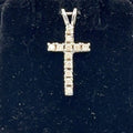 Diamond Cross Pendant 14K White Gold 0.20 CTW Natural Round I1 J-K