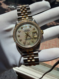 Rolex Datejust 36 Two-Tone Steel & Gold MOP Diamond Dial Ref 16013