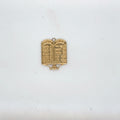 14K Yellow Gold Ten Commandments Torah Pendant Star of David 2.07g