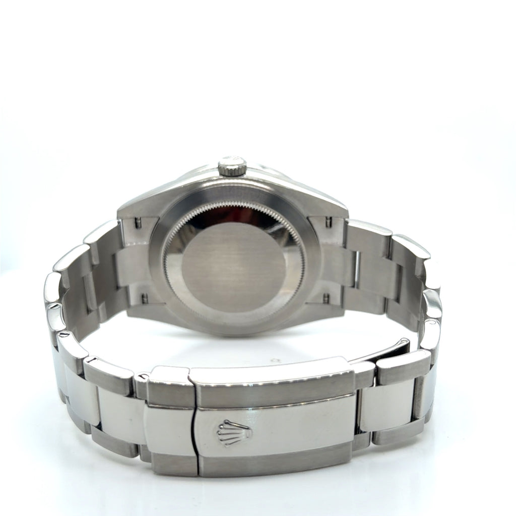 Rolex Datejust 41 Stainless Steel Black Dial Rainbow Bezel Ref 126300 (view 6)