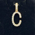 Diamond "C" Initial Pendant 10K Yellow Gold 0.43 ctw Round G SI/I1