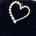 14k White Gold Natural Diamond Open Heart Pendant 0.25 ctw Round