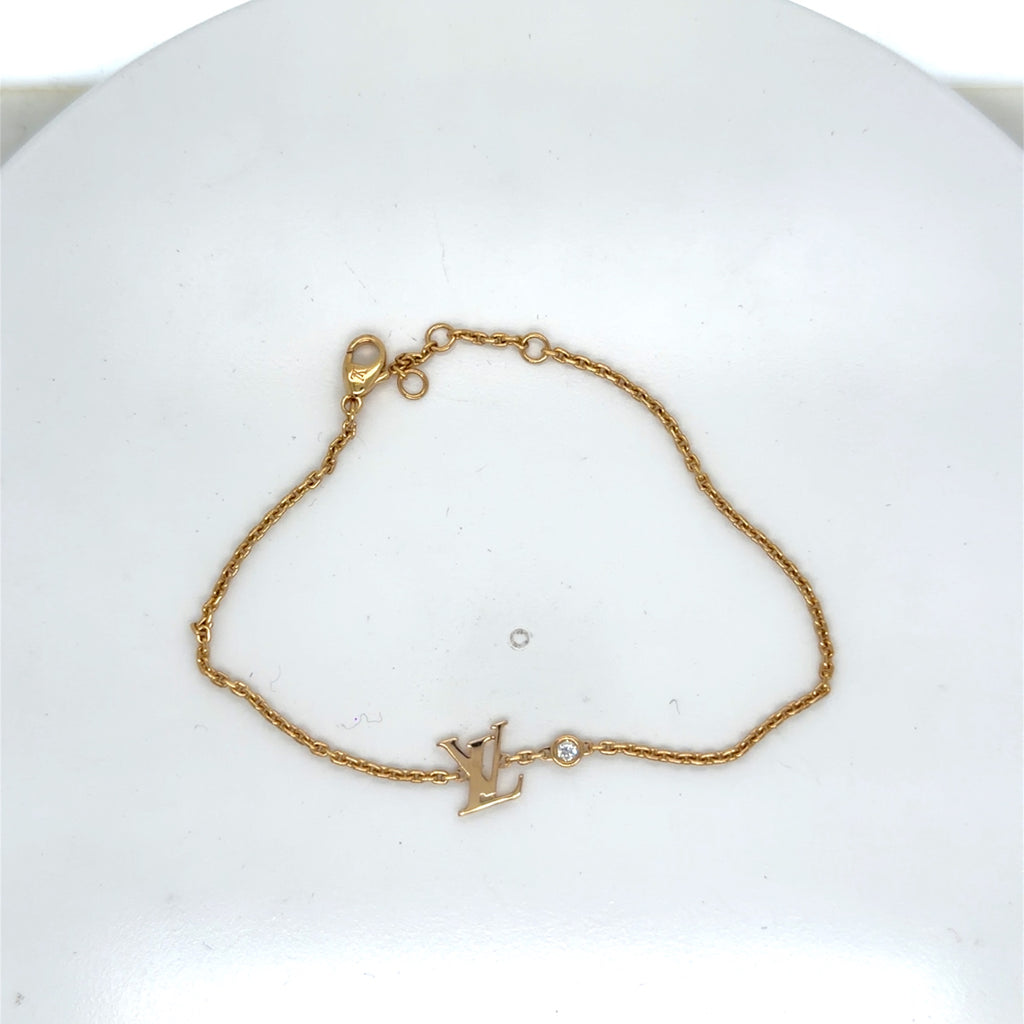 Louis Vuitton Idylle Blossom LV Bracelet 18K Yellow Gold Diamond 7" (view 2)