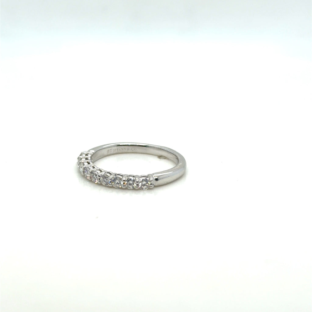 Tiffany & Co. Forever Platinum Diamond Half Band Ring 0.27 ctw Size 4.5 (view 5)