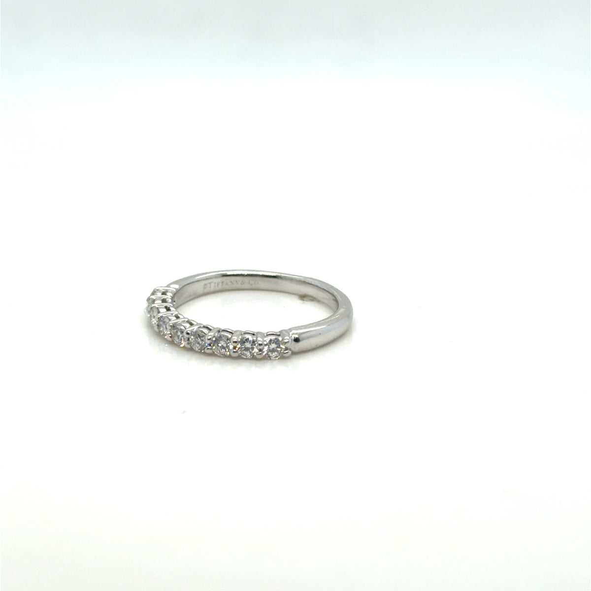 Tiffany & Co. Forever Platinum Diamond Half Band Ring 0.27 ctw Size 4.5 (view 5)
