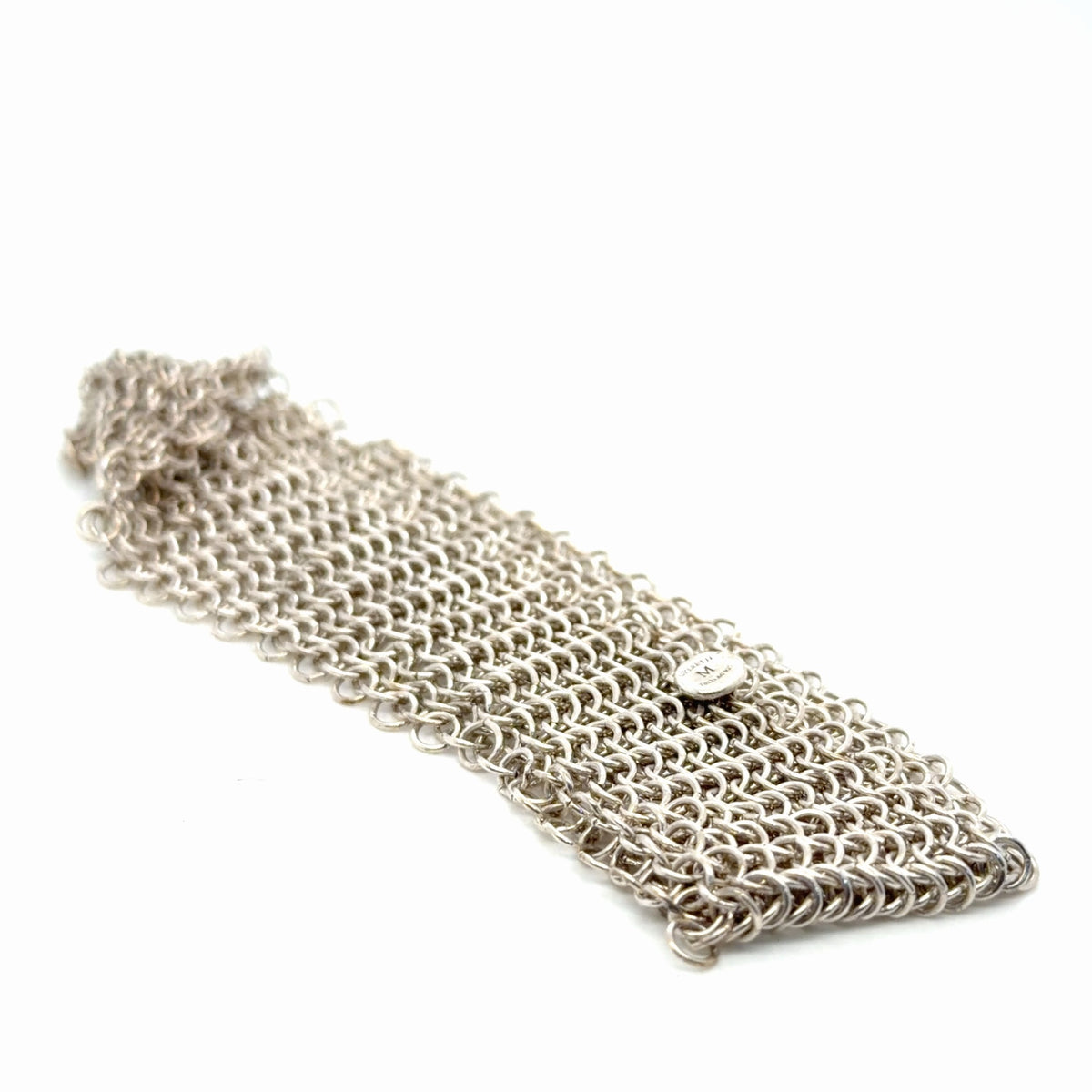 Tiffany & Co. Elsa Peretti Sterling Silver Mesh Bracelet, Size Medium (view 3)