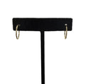 14K Yellow Gold Thin Hoop Earrings, Continuous Sleeper Style, 0.45g (view 3)