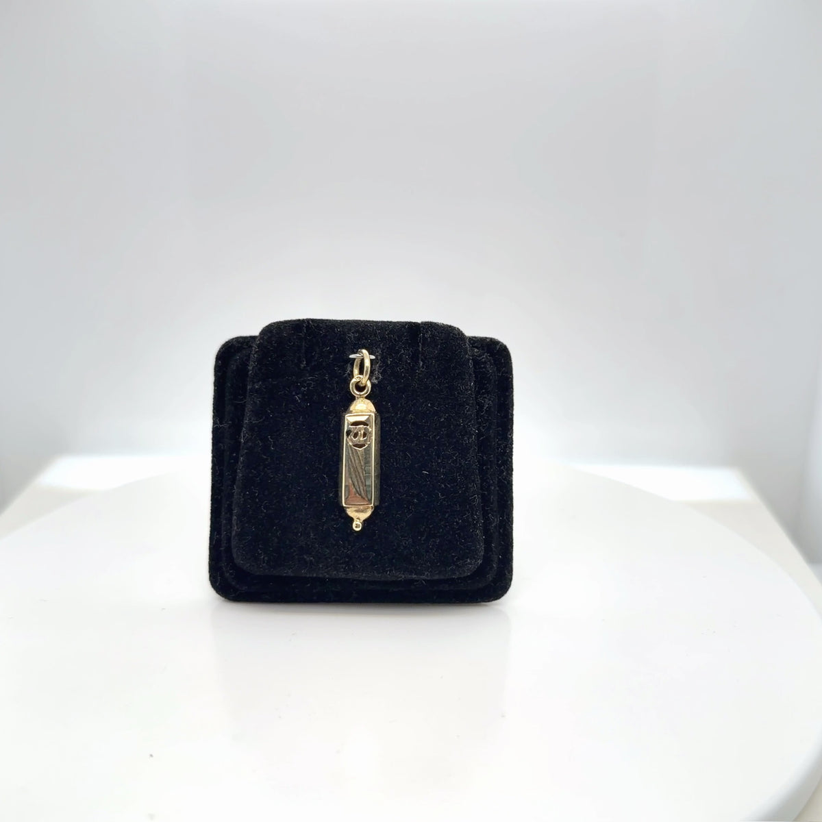 14K Yellow Gold Mezuzah Pendant Charm, Religious Jewish Keepsake (view 3)