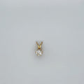 Diamond Solitaire Pendant 14K Yellow Gold 0.25 Ct Round Natural I I1