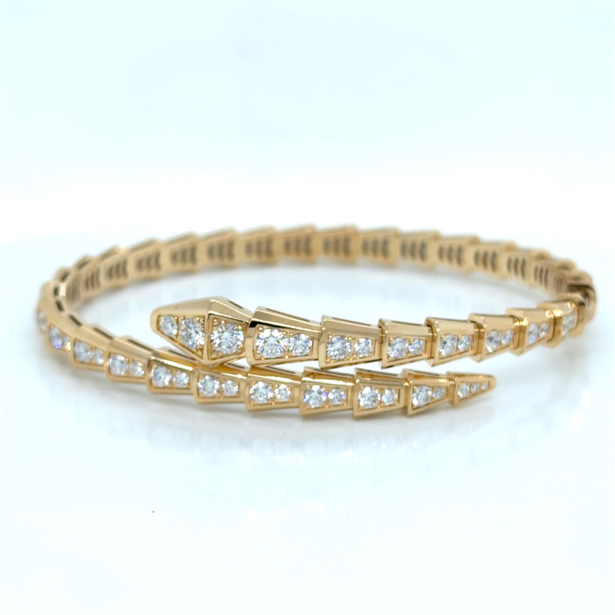 Bvlgari Serpenti 18k Yellow Gold Diamond Bracelet 3.04 ctw 6.75" (view 3)
