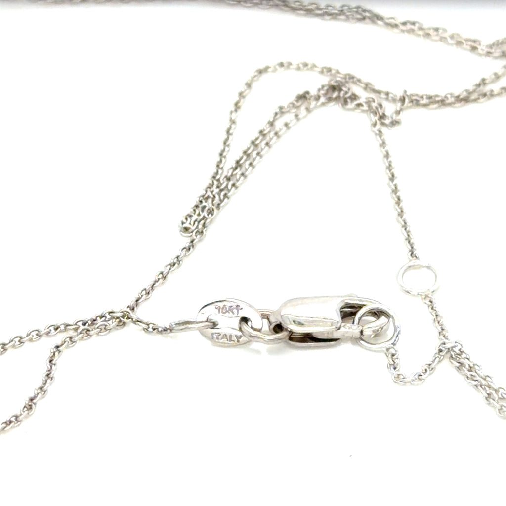 Roberto Coin 18K White Gold Diamond Pendant Necklace 0.10 ctw 18" (view 5)