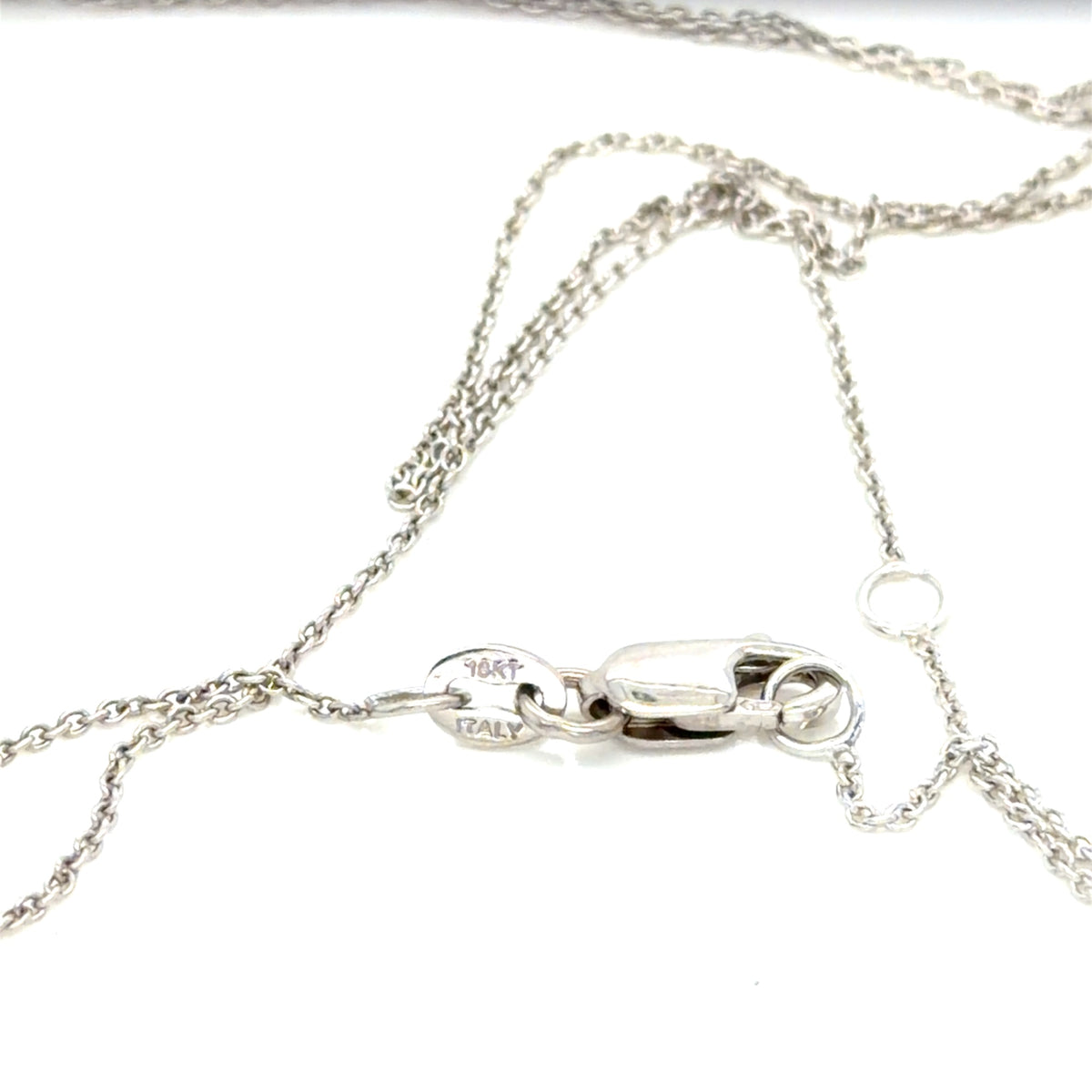 Roberto Coin 18K White Gold Diamond Pendant Necklace 0.10 ctw 18" (view 5)